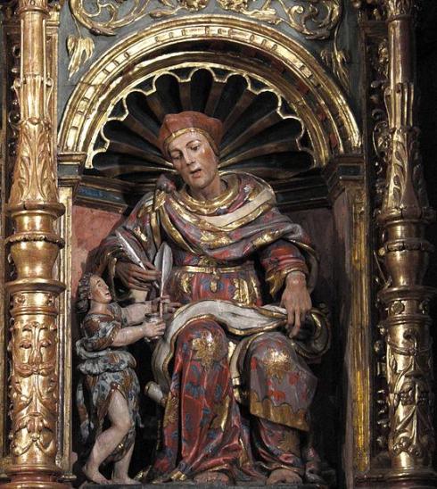 San Mateo en el retablo de Santa María la Real de Sangüesa. Foto de GFreihalter